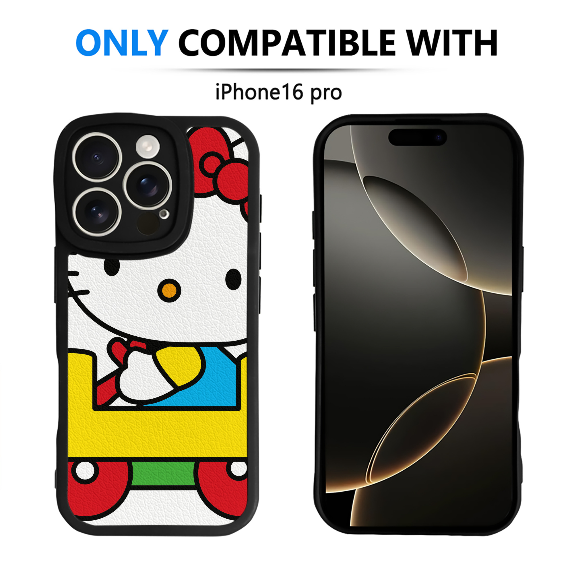 （画像用） Hello Kitty ハローキティ 【iPhone 16シリーズ対応】シリコンスマホケース（レザー調） 材質：シリコン